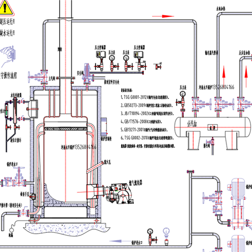 立式锅炉结构与原理图图片